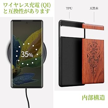 Carveit Google Pixel 8 Pro ケース 木製 [ソリッドウ Amazon.co.jp: Carveit 木製 ケース 対応 Google Pixel 8 Pro